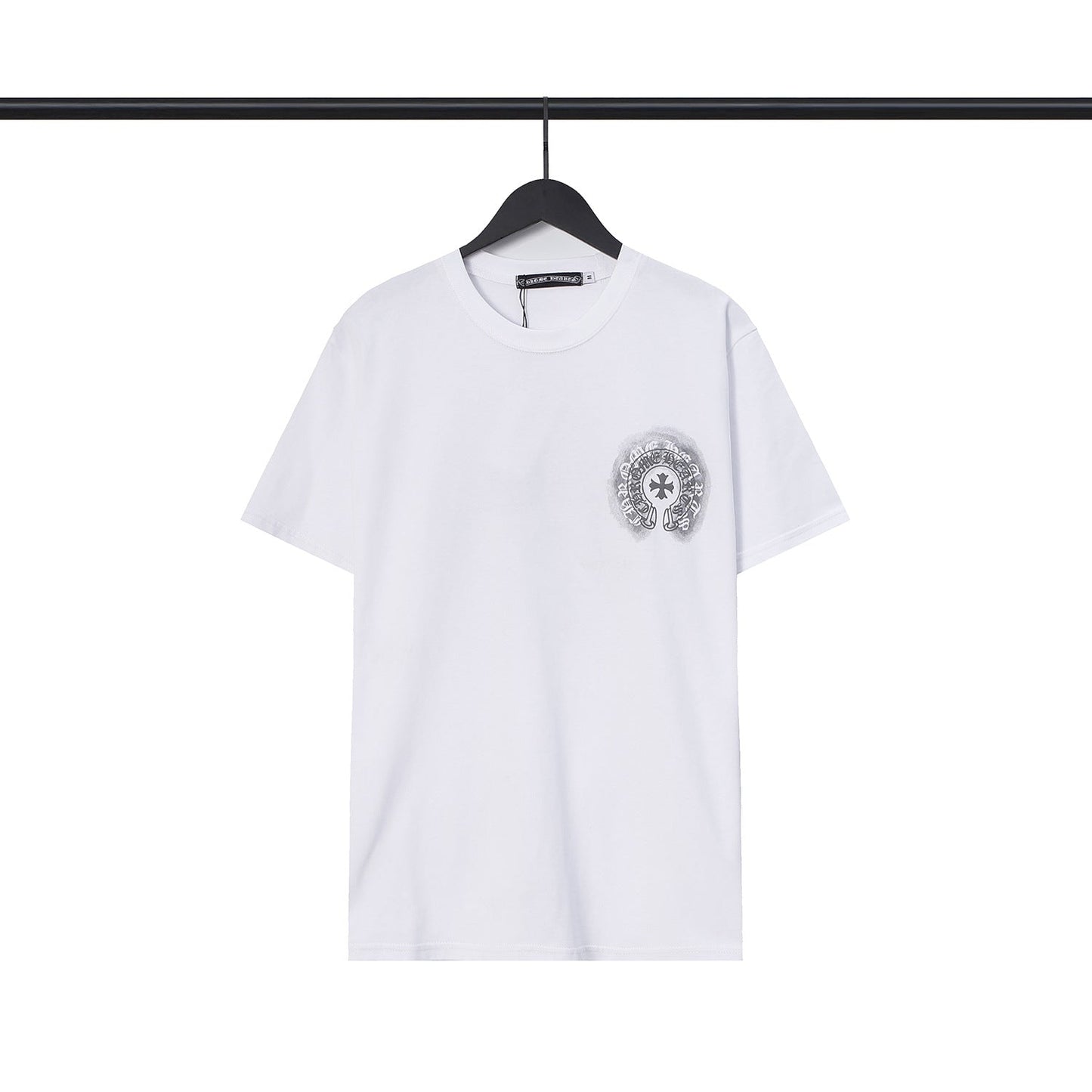 Chrome Heart T Shirts Sanskrit cross logo short-sleeved men's T-shirt